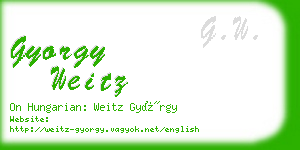 gyorgy weitz business card